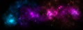 Space galaxy background with shining stars and nebula in blue purple pink color, Cosmos with colorful milky way, Galaxy at starry Royalty Free Stock Photo
