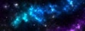 Space galaxy background with shining stars and nebula in blue purple pink color, Cosmos with colorful milky way, Galaxy at starry