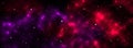 Space galaxy background with shining stars and nebula in blue purple pink color, Cosmos with colorful milky way, Galaxy at starry