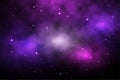 Space galaxy background with shining stars and nebula, Vector cosmos with colorful milky way, Galaxy at starry night, Vector Royalty Free Stock Photo