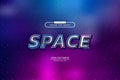 space galaxy cosmos star spaceship editable text effect. eps vector file