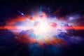 Space and Galaxy gas dust light speed moving travel colorful. Elements of this image furnished by NASA Royalty Free Stock Photo