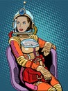 Space girl beauty science fiction Royalty Free Stock Photo