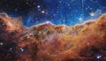 Space and glowing nebula background. Elements of this image furnished by NASA