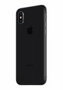 Space Gray Apple iPhone X back side slightly rotated isolated on white background Royalty Free Stock Photo