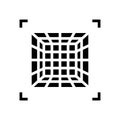 space grid augmented reality glyph icon vector illustration Royalty Free Stock Photo