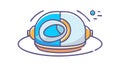Space Helmet Design, Futuristic Astronaut Gear, vector design Generative AI Royalty Free Stock Photo