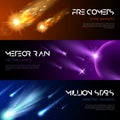 Space Horizontal Banners Royalty Free Stock Photo