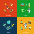 Space icons infographics Royalty Free Stock Photo