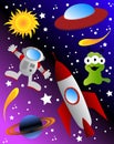 Space Icons Royalty Free Stock Photo