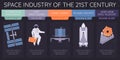 Space Industry Infographic Royalty Free Stock Photo