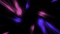 Space Interstellar wormhole background. Motion. Flying through the outer space wormhole on a black universe background.