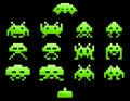 Space Invader Icons EPS Royalty Free Stock Photo