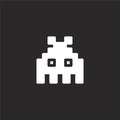 space invaders icon. Filled space invaders icon for website design and mobile, app development. space invaders icon from filled