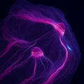 Space jellyfish floating among the stars, fantastic idea of birth of galaxies Royalty Free Stock Photo