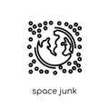 Space junk icon from Astronomy collection.