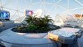 Space laboratory, sci-fi interior. life on mars, alien planet. Plants in the space. 3d rendering. Royalty Free Stock Photo