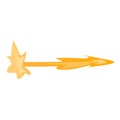 Space laser impact icon cartoon vector. Weapon bolt shot