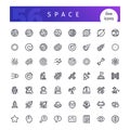 Space Line Icons Set