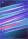 Space lines poster colorful vintage