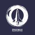 Space logo in retro style