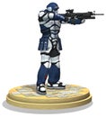 Space marine soldier. police force Royalty Free Stock Photo