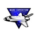 Space mission to Mars vector illustration stock vector