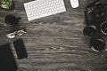 Space for the modern photographer. High angle shot of a photographers work desk. Royalty Free Stock Photo