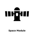 Space Module icon vector isolated on white background, logo concept of Space Module sign on transparent background, black filled Royalty Free Stock Photo