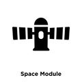Space Module icon vector isolated on white background, logo concept of Space Module sign on transparent background, black filled
