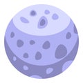Space moon icon, isometric style Royalty Free Stock Photo