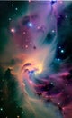 Space nebula art illustration Artificial intelligence artwork generated Royalty Free Stock Photo
