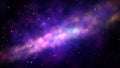 Space Nebula background with stars in space through dust, clouds, and star fields in outer space, Bursting Galaxy, Electric Glow