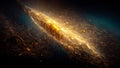 space nebula cosmic stardust golden glowing galaxy AI generated