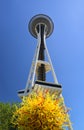The Space Needle with Chihuli sculpture in Seattle