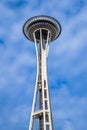 Space Needle with cloudy sky Royalty Free Stock Photo