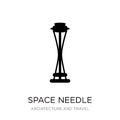 space needle icon in trendy design style. space needle icon isolated on white background. space needle vector icon simple and