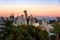 Space Needle Sunset Royalty Free Stock Photo