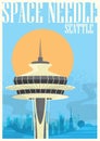 space needle. Vector illustration decorative design Royalty Free Stock Photo