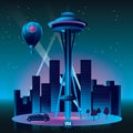 space needle. Vector illustration decorative design