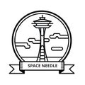 space needle. Vector illustration decorative design Royalty Free Stock Photo