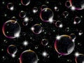 Space Night Bubbles background Royalty Free Stock Photo