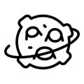 Space object icon outline vector. Monster comic Royalty Free Stock Photo