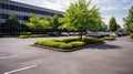 space office building parking lot Royalty Free Stock Photo