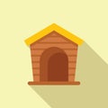 Space outdoor cabin home icon flat vector. Dog house Royalty Free Stock Photo