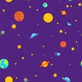 Space pattern seamless. Universe background. vector textire Royalty Free Stock Photo