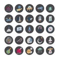 Space and Planets Isolated Vector icons set every single icons can be easily modified or edit this set consist with Collision, co