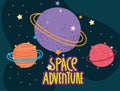 space planets stars galaxy adventure explore cartoon