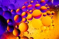 Space or planets universe cosmic abstract background. Abstract molecule atom sctructure. Water bubbles. Macro shot of air or molec Royalty Free Stock Photo