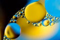 Space or planets universe cosmic abstract psycheledic background. Abstract molecule atom sctructure. Water bubbles. Macro shot of Royalty Free Stock Photo